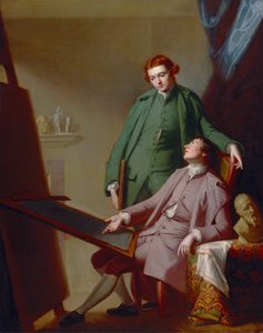 Een gesprek (De broers van de Kunstenaar, Peter en James Romney) door George Romney
