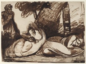 Cimon en Iphigenia: scène uit Boccaccio’s Decameron door George Romney