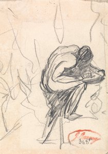 Figuur staand, met gebogen knie door George Romney