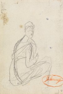 Figuur Studie van een vrouw door George Romney