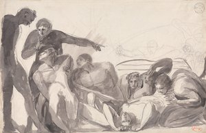 Howard op bezoek in de gevangenis door George Romney