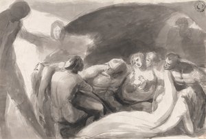 Howard op bezoek in de gevangenis door George Romney