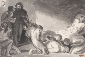Howard bezoekt een gevangenis door George Romney