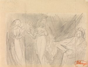 Dames in de wachtkamer door George Romney