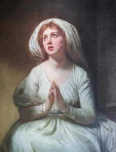 Lady Hamilton in gebed