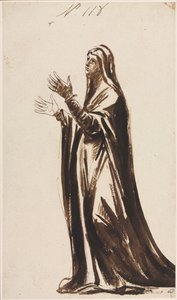 Mater Dolorosa Rouwende Moeder, 1776 door George Romney