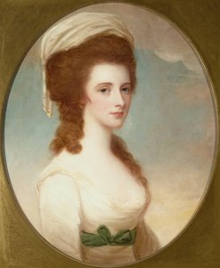 Portret van juffrouw Mariah Copley door George Romney