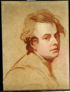 Portret van de kunstenaar, buste lengte door George Romney