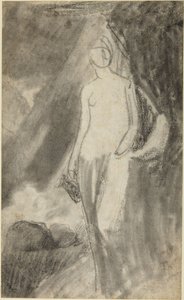 Portretstudie van een staande vrouw door George Romney