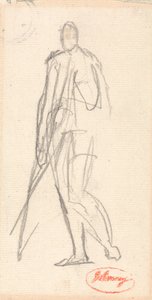 Schets voor een portret van een staande man door George Romney
