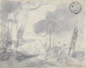 Schets van bomen door George Romney