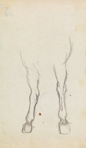 Studie van de hoeven van een paard door George Romney