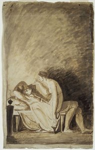 De oorsprong van de schilderkunst door George Romney