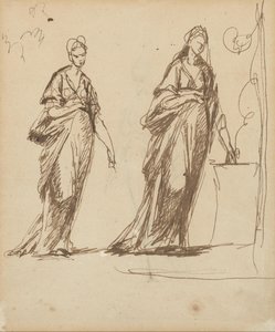 Twee vrouwelijke figuren
