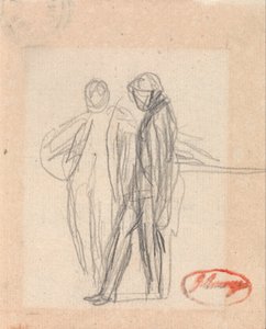 Twee staande figuren door George Romney