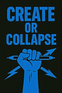 CREATE OR COLLAPSE, 2025 (acryl op doek)