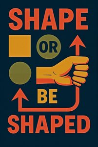 SHAPE OR BE SHAPED, 2025 (acryl op doek)