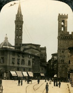 Piazza San Firenze, Florence, Italië, ca. 1909 door George Rose