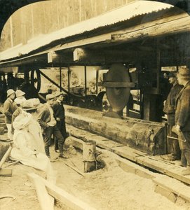 De Houtindustrie, Warburton, Victoria, Australië, 1909 door George Rose