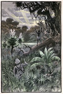 Illustratie door George Roux voor Jules Verne