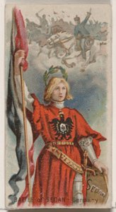 Slag bij Sedan, Duitsland, uit de Holidays-serie N80 voor Duke merk sigaretten, 1890