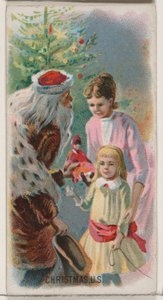 Kerstmis, Verenigde Staten, uit de Feestdagen serie N80 voor Duke merk sigaretten, 1890 door George S. Harris and Sons
