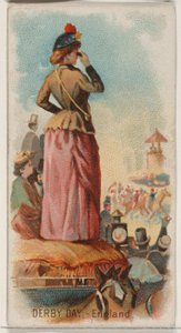 Derby Day, Engeland, uit de Holidays-serie N80 voor Duke merk sigaretten, 1890