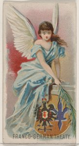 Frans-Duitse Verdrag, uit de Feestdagenserie N80 voor Duke merk sigaretten, 1890 door George S. Harris and Sons