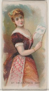 Valentijnsdag, Verenigde Staten, uit de Feestdagen serie N80 voor Duke merk sigaretten, 1890 door George S. Harris and Sons