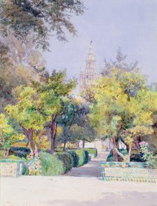 In de tuin van het Alcazar, Sevilla, 1893 door George Samuel Elgood
