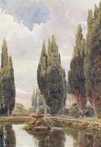 Italiaanse Tuinen: Il Laghetto, Villa Falconieri door George Samuel Elgood
