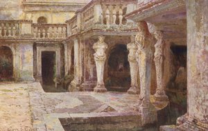 Italiaanse tuinen: Villa di Papa Giulio door George Samuel Elgood