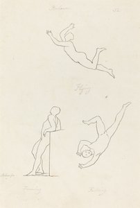 Leunen, Vliegen en Vallen door George Scharf after John Flaxman