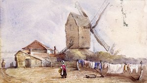 Een windmolen op Blackheath, Greenwich, Londen