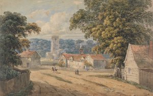 Het dorp Aldbury, Hertfordshire door George Shepheard