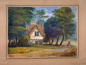 Uitzicht op de lodge in Hyde Park, Londen door George Shepheard