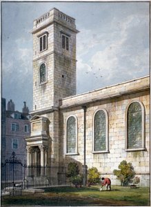 All Hallows Church, Lombard Street, Londen, 1811 door George Shepherd