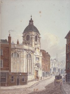 Kerk van St Benet Fink, Threadneedle Street, City of London, 1810 door George Shepherd
