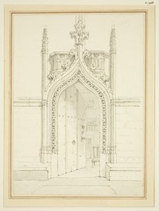 Deur van de sacristie van St Mary Redcliffe, ca. 1812