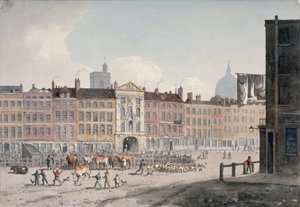 Smithfield Market, City of London, 1810 door George Shepherd