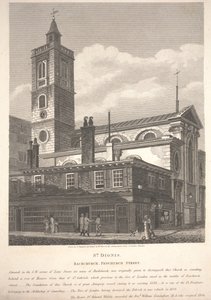St. Dionis, Backchurch, Fenchurch Street, gegraveerd door William Wise
