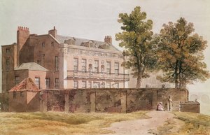 Uitzicht op Grosvenor House in Millbank, 1809 door George Shepherd