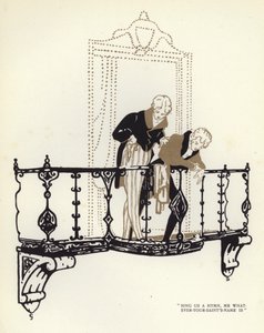 Illustratie voor The Happy Hypocrite door Max Beerbohm door George Sheringham