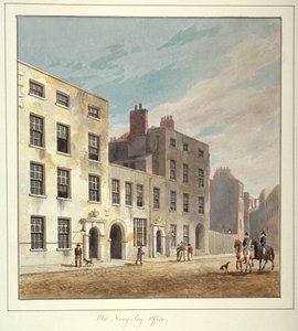 Het Oude Marine Betaalkantoor, Old Broad Street, City of London, 1811 door George Sidney Shepherd