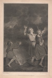 Westraam van de kapel, New College Oxford, Aanbidding van de herders, uit de Geboortescène door George Siegmund Facius