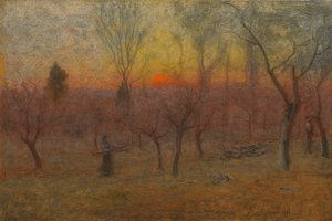 Hout verzamelen, Montclair, New Jersey, 1889 door George Snr. Inness