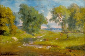 In de weide door George Snr. Inness