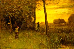 De baders door George Snr. Inness