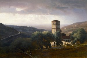 Uitzicht op Rome vanuit Tivoli door George Snr. Inness