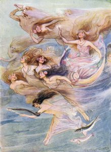 Perseus: Koningin Galatea (kleur litho)